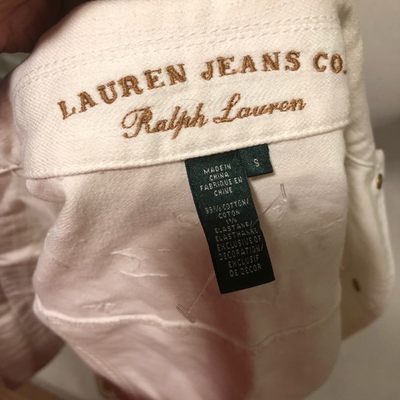 Lauren Jeans Co. white jean jacket size small - Picture 4 of 4